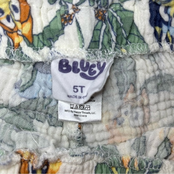 Bluey Linen Shorts 5T Girls Bingo Spring Summer Vacation - Picture 2 of 5